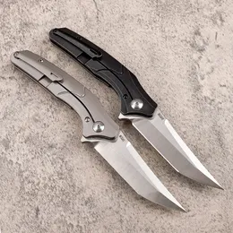 Special Offer A2258 High End Flipper Folding Knife M390 Satin Tanto Point Blade CNC TC4 Titanium Alloy Handle Outdoor EDC Pocket Fast Open Folder Knives
