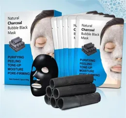 Bamboo Charcoal Pure Moisturizing Bubble Face Mask Deep Cleansing Oil Control Skin Rejuvenation Shrink Pore Foam Black Masks3034261