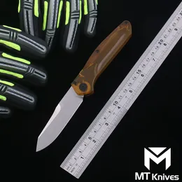 MT Production BM-9400 Folding Knife PEI Handle D2 Blade Button system Pocket Outdoor Kitchen EDC Camping Hunting Knives Tool