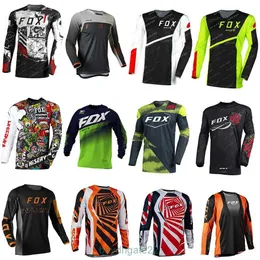 Erkek Tişörtler Yarasa Fox Motocross Forması Uzun Kollu Yokuşuk Enduro Dağ Bisikleti T-Shirt Camiseta MTB Maillot Ciclismo Hombre Camj