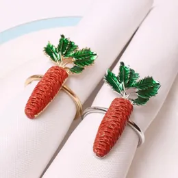 10pcs lot Metal dripping oil new carrot napkin buckle napkin ring tissue ring13051