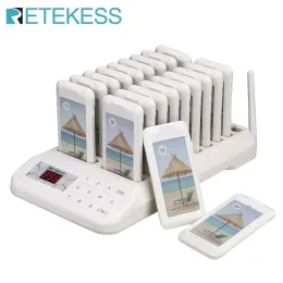 Accessoires Retekess TD172 Restaurant Pager ruft Paging Queuing System 20 Coaster Beeper Summer ein Schlüsselstumm für Cafe Food Court Clinic