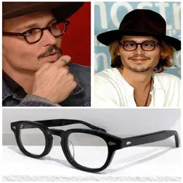 Multi-color Johnny Depp Retro-vintage Sunglasses Frame plain glasses Cart-Carvd 49 46 44 Imported plank round fullrim for Prescrip216j