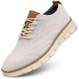 Men Casual Shoes Oxford Business Walking Dress Sneakers Fashion Mesh Comfort Lightweight Soft Sole