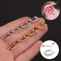 Stud Earrings Fashion Bone Women Zircon Lady U Type Dangle Earring Drop Jewelry