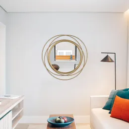 مرايا مستديرة كبيرة لغرفة معيشة ديكور الجدار ، مرآة ذهبية مستديرة 32 بوصة ، دائرة مرآة ذهبية كبيرة ، مدفأة مرآة جدار دائرة ، ذهبية دائرة كبيرة