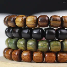 Strand Natural Wood Bead Armband är designat för både män och kvinnor Black Sandalwood Blood Golden Silk Bamboo