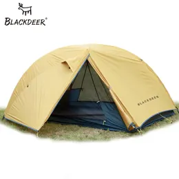 BLACKDEER 2 Person Ultralight Tent 20D Nylon Silicone Coated Fabric Waterproof Tourist Backpacking Outdoor Camping 1.47 Kg 240220