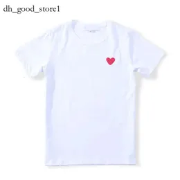 Men's T-Shirts Summer Mens T-Shirts Cdgs Play T Shirt Commes Short Sleeve Womens Des Badge Garcons Embroidery Heart Red Love 10 MNEA MNEA 556