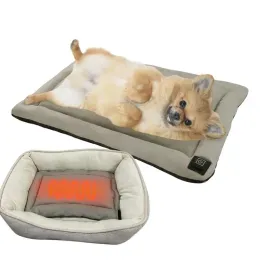 Mattor Pet Electric Filt Winter Warming Pad Cat Dog Heated Waterproof Warmer Antislip Biteresistant Mat Bed