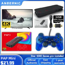 Consoles ANBERNIC PAP I Retro Game Console Nostalgia Game Stick 4K HDMIOutput Plug and Play Family Video Game 4000 + Jogos Presente para Crianças