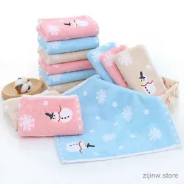 Towel Soft Cotton Baby Bath Towel Cartoon Snowman Face Towel Newborn Infant Kids Absorbent Washcloth Children Shower Towels 33x33cm
