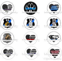 Mixed POLICE FIRE K9 DOG LOVE glass snap button Diy jewelry accessories fashion style charm jewelry8420344