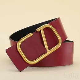 Woman Designer Belt Brass V Cinto Fashion Belt distinkt 7cm Ceinture Plated Gold Hardware Läderbälte för män Designer Populära YD021 B4