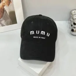 Miu baseball cap denim embroidery letters unisex designer Beanie hat soft top cap sunscreen hats 021