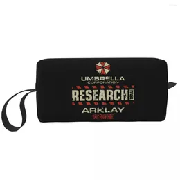 Cosmetic Bags Umbrella Corp Arklay Lab Research Staff Makeup Bag Travel For Men Women Toiletry Storage Pouch