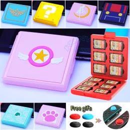 Casos bonito cartão de jogo caso capa para nintend switch animal cruzamento série cartões sd rosa escudo caixa de armazenamento para nintendo switch/lite