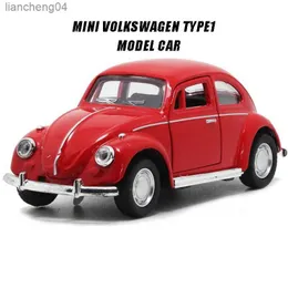 Diecast Model Cars 1/36 Beetle Retro Classic Car Diecast Car Model Children Toys 6 to 10 Years Miniature Metal Plays Vehicles Models Hobbies Gift