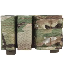 Väskor idogear mångsidiga molle utomhus taktiska väska snabb dubbel 9mm+5.56 kamouflage magazine väska funktion väska tillbehör mgf06