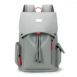 Mochila impermeável tendência da moda com cordão roupas de trabalho grande capacidade computador empresarial Bolsa