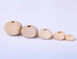 Joia espaçadora redonda branca de madeira para pulseira, faça você mesmo, fabricação de joias 68101214 16mm8368792