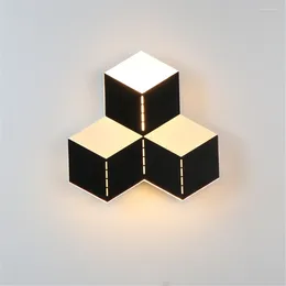 Wall Lamp Modern Minimalist LED Indoor Geometric Bedroom Bedside Home Lighting Aisle Corridor Decorative Acrylic Light