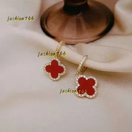 Stud 2024 Designer Earrings Clover Earrings For Women Senior Classic Small Fragrant Wind Earrings New Clover Earrings 18k Gold Light Luxury Flash Unisex Earrings