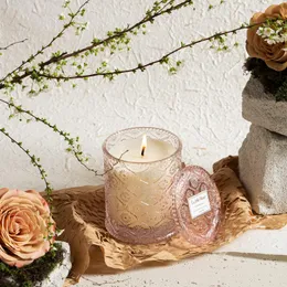 Свеча «Сандаловая роза», ароматические свечи, свечи-подарки для женщин, натуральная соевая свеча, горение 6 унций, 40 часов, ароматические свечи для дома