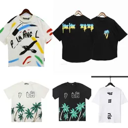 Mens Camisetas Palm Angel Mens Camisas Mulheres Tees Designers Camisetas Tops Vestuário Tops Homem Casual Peito Carta Camisa Luxurys Roupas Rua Shorts Manga Roupas Shir