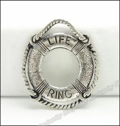 Fashion Swim Ring Charms Antiqued Srebrny Aldant Pendant Fit Fit DIY Biżuteria