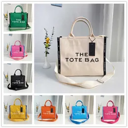 Marc The Tote Bag Canvas Designer Handbags سعة كبيرة الكتف نساء التسوق حقائب رسائل رسائل Messenger Print 220830 11063262