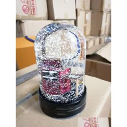 Christmas Decorations Snow Globe With Luxury Decoration Inside Ever-Changing Wardrobe Crystal Ball Gift Box For Vip Custome330O Drop Dh5D1