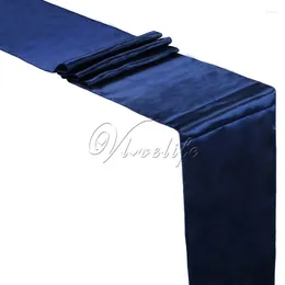 Corredor de mesa azul marinho cetim 12 "x 108" decorações para festa de casamento casa el banquete 30x275cm