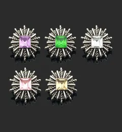 Wymienny kwiat 030 Rhinestones Metal Snap Buttons Dopasuj 12 mm Snap Button Bracelets Naszyjnik dla kobiet7714983