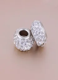 Perline di strass rotonde Chamilia fai da te distanziatore europeo di Murano Troll fascino di perline ceche adatto per braccialetto argento3354230