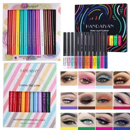 HANDAIYAN 12 Colors Matte Liquid Eye Liner Pen Set Quickdry Long Wear Waterproof Eyeliner Pencil Lasting Eyes Makeup Nonsmudge 240220