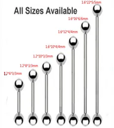 Кольцо со штангой на весь язык, нержавеющая сталь, 70 шт., серия, микс, 7 размеров, ювелирные изделия для пирсинга, кольцо для языка8364228