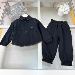 Brand kids Tracksuits Double sided use Baby casual suit Size 100-160 Full print of letters Long sleeved POLO shirt and pants 24Feb20