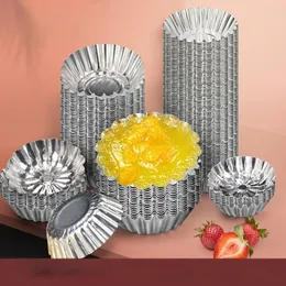 Backformen Einweg-Chrysanthemenbecher Eierkuchenschüssel Kuchen verdickte Aluminiumfolienschale gedämpfte Dose Xiaolongbao