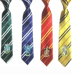 Bandsklädertillbehör borboleta slips ravenclaw hufflepuff nack slips rand slipsar 4 designs9027950