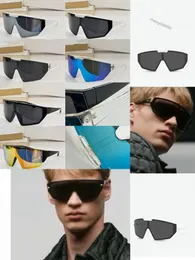 Luxuriöse Design-Sonnenbrille für Damen und Herren, modische Kunststoff-Schutz-Sonnenbrille, UV-Schutz, große Verbindungslinse, rahmenlos, Top-Qualität, mit Paket 4461