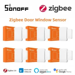 Control 110Pcs SONOFF SNZB Zigbee 3.0 Window Door Sensor Door EWeLink App Notification Smart Home Security Alarm For Alexa Google Home