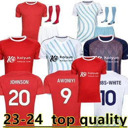 Nottingham Soccer Jersey GRABBAN Johnson Surridge 2023 Forest WORRALL Men kids Forest Awoniyi AMEOBI MIGHTEN KROVINOVIC Zinckernagel LINGARD Football Shirt