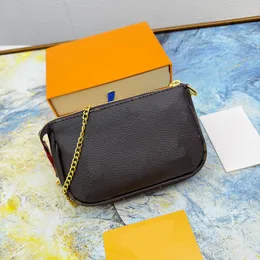 2024 Luxury Designer Bag Small Handbag for storing cosmetics or various personal items Gold Brass Chain Underarm Bag Single Shoulder Bag