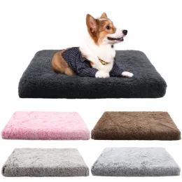 Mats Dog Bed Pet Sofa Beds Cat Mat Plush Nonslip Bottom with Zipper Dog Kennel Pet Cushion Washable Cover Fits Large Dog Beds Mats