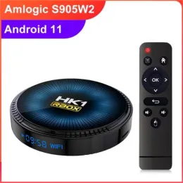 Empfänger Neuer Prozessor Amlogic S905W2 HK1RBOX für Android 11-System. Mit 0 Multimedia-Inhalten 2,4 G 5 G Dual Wifi BT4.0 DDR3 100 M L