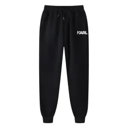 Pants Fashion Casual Brand Karls Men Pants Autumn Winter Fleece Mens byxor Hip Hop Streetwear joggar Sportpants Pantalones Hombre