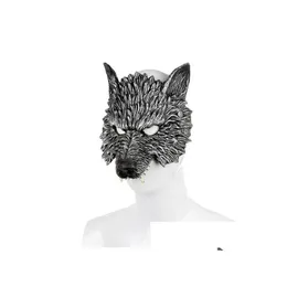 Party Masks Halloween 3D Wolf Mask Cosplay Horror Masque Decoration Accessories GC1412262N Drop Delivery Home Garden Festive Supplies DHK8Y