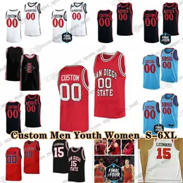 NCAA Personalizado S-6XL San Diego State Aztecs College Basketball 3 Jaedon LeDee Jerseys 5 Lamont Butler Jay Pal Reese Waters Micah Parrish Darrion Trammell Elijah Saunders