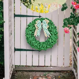 Decorative Flowers Spring Wreath Front Door Outside Hanging Ornament Bedroom ST Patrick's Day Sign For Home Garden Fireplace El Year